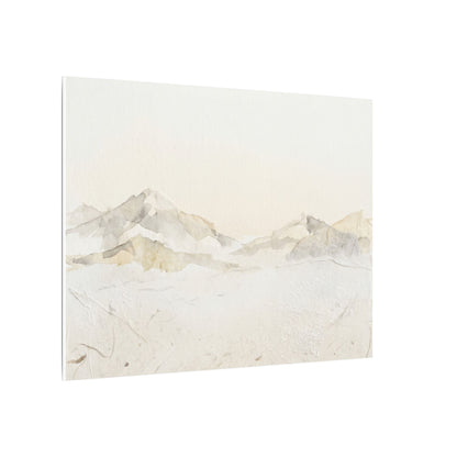 Mountain Mist Winter Canvas Art | Japandi Warm Design