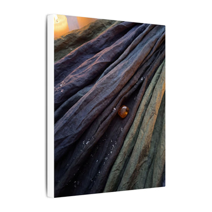 Silk Drape Shadow Zen Canvas Art | Moody Dark Japandi Art
