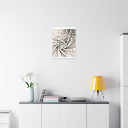 Silk Drape Spring Canvas Art | Zen Contemplative Design