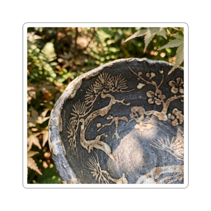 Ceramic Bowl Summer Sticker | Japandi Warm Design Art Print
