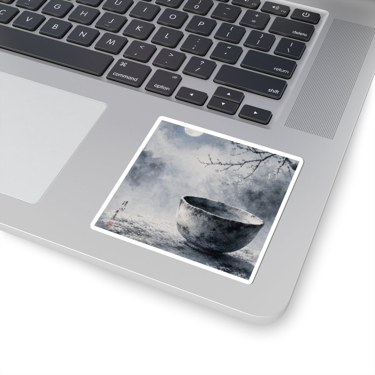 Tranquil Ceramic Bowl Sticker - Sumi E Zen