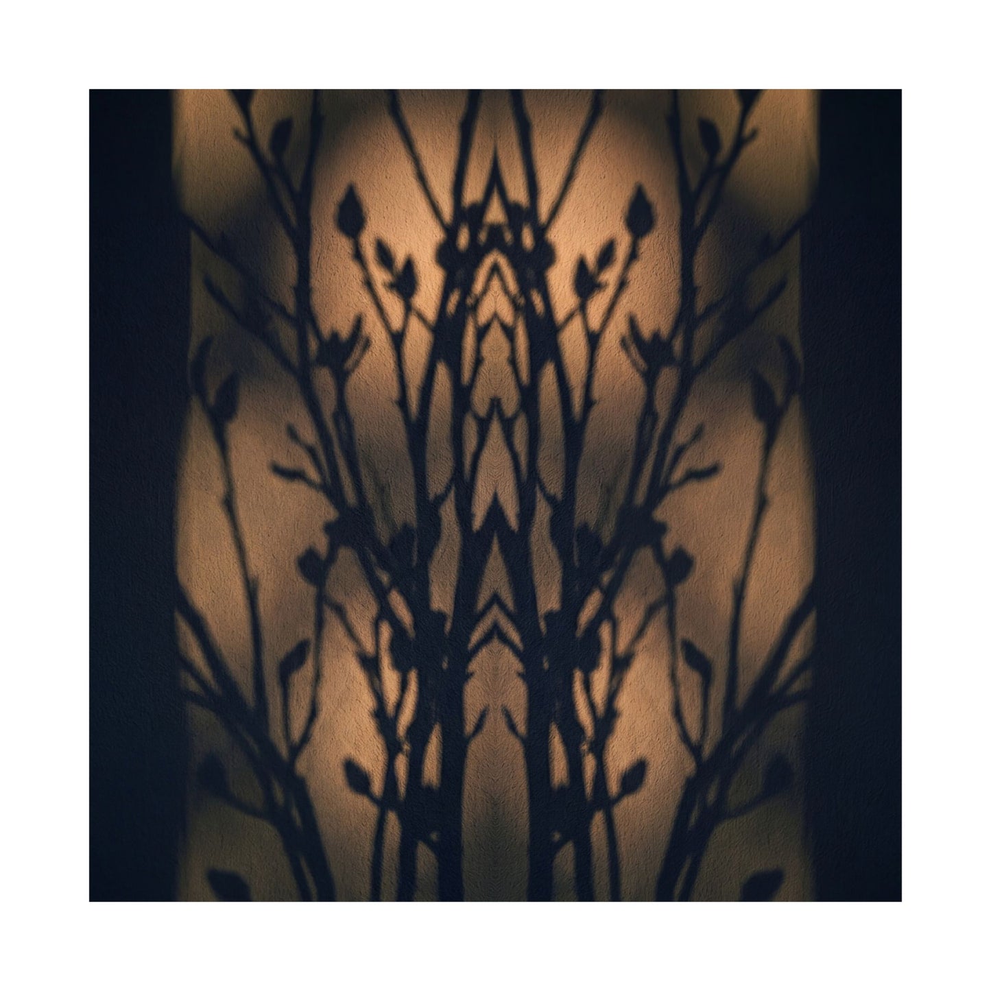 Golden Hour Shadow Play Wall Art Print - Dark Japandi Seijaku