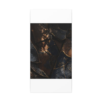 Fukinsei Broken Pottery Canvas Art - Dark Japandi Dark Texture