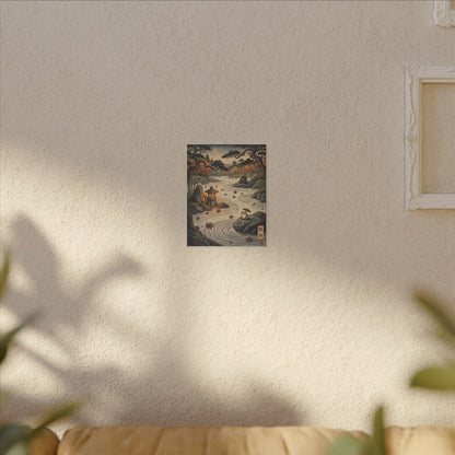 Rock Garden Autumn Canvas Art | Zen Serene Design