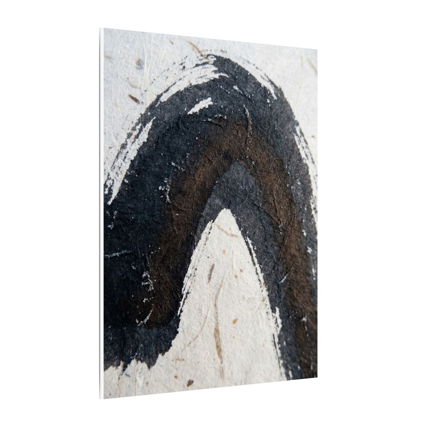 Moody Ink Brushstroke Canvas Art - Moody Minimal Dark Japandi