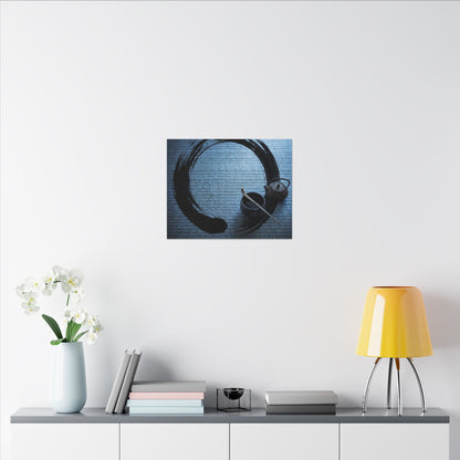 Winter Tea Ceremony Enso Canvas Art | Peaceful Decor