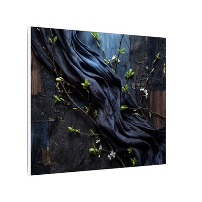 Spring Silk Drape Dark Texture Canvas Art | Atmospheric Decor