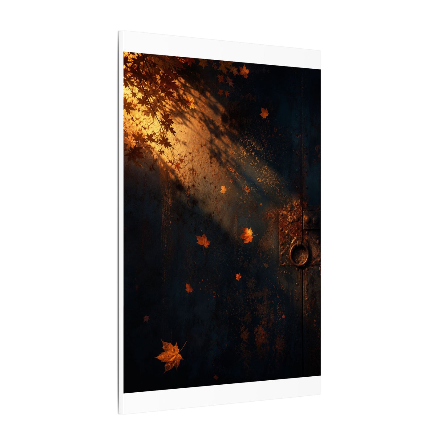 Dark Japandi Rust Patina in Golden Hour | Shadow Zen Canvas Art