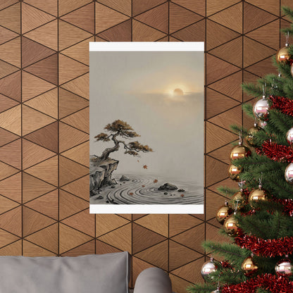 Pine Tree Autumn Wall Art Print | Zen Tranquil Design