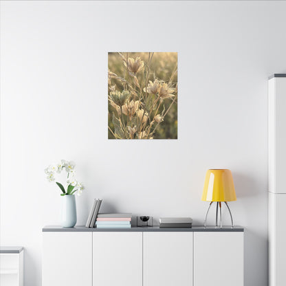Summer Dried Flowers Minimal Line Canvas Art | Cozy Decor