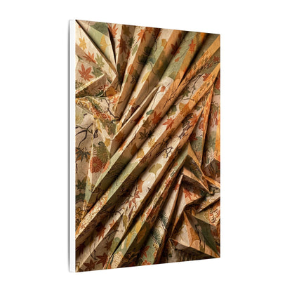 Paper Fold Autumn Canvas Art | Japandi Earthy Design