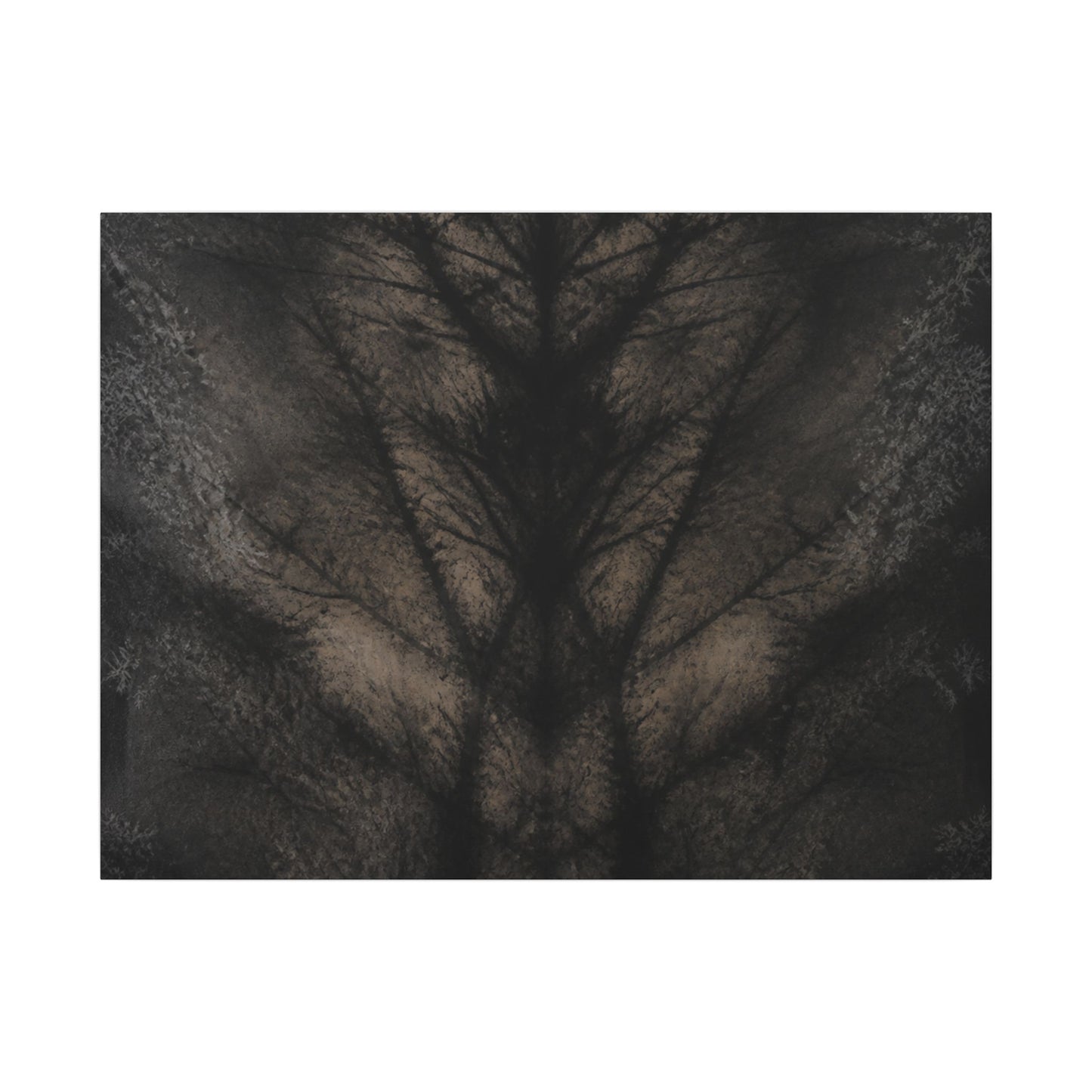 Seijaku Shadow Play Canvas Art - Dark Japandi Charcoal Ink