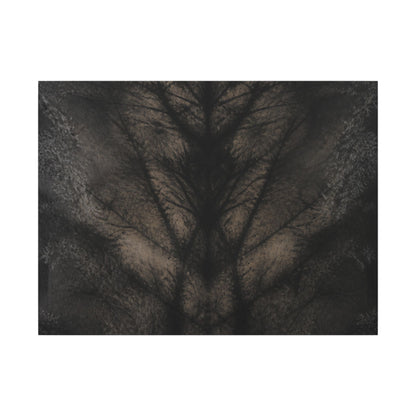 Seijaku Shadow Play Canvas Art - Dark Japandi Charcoal Ink