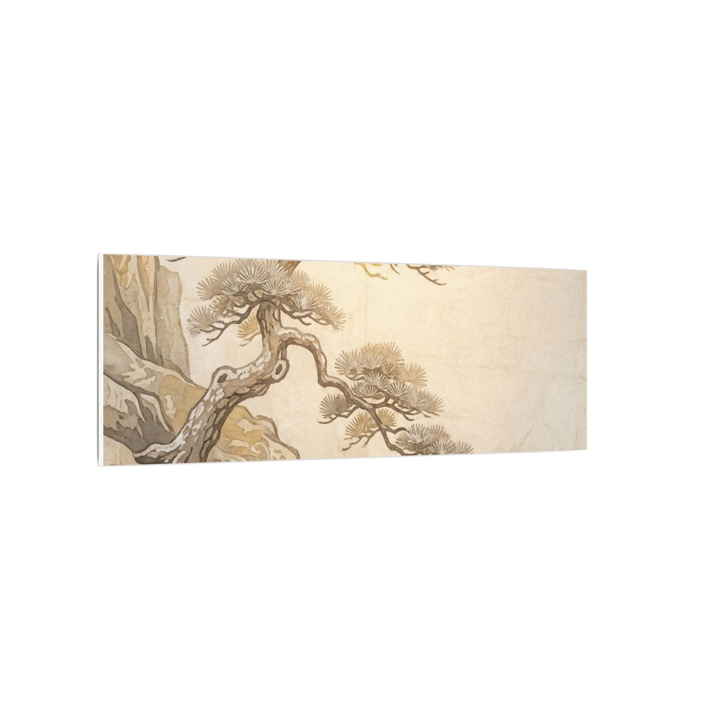 Winter Pine Tree Japanese Pattern Canvas Art | Elegant Decor