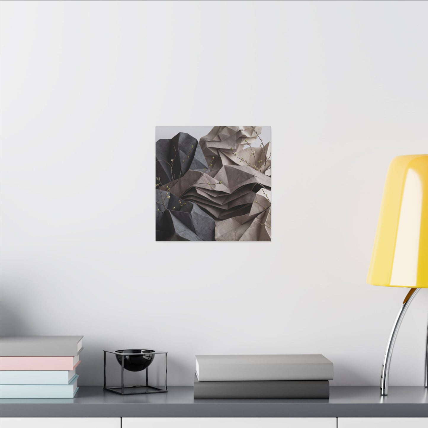 Neutral Paper Fold Canvas Art - Texture Japandi
