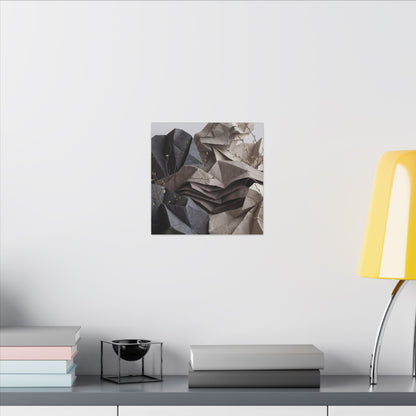 Neutral Paper Fold Canvas Art - Texture Japandi