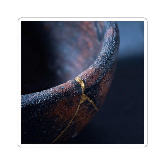 Ceramic Bowl Sticker | Winter Kintsugi Broken Beauty Art Art Print