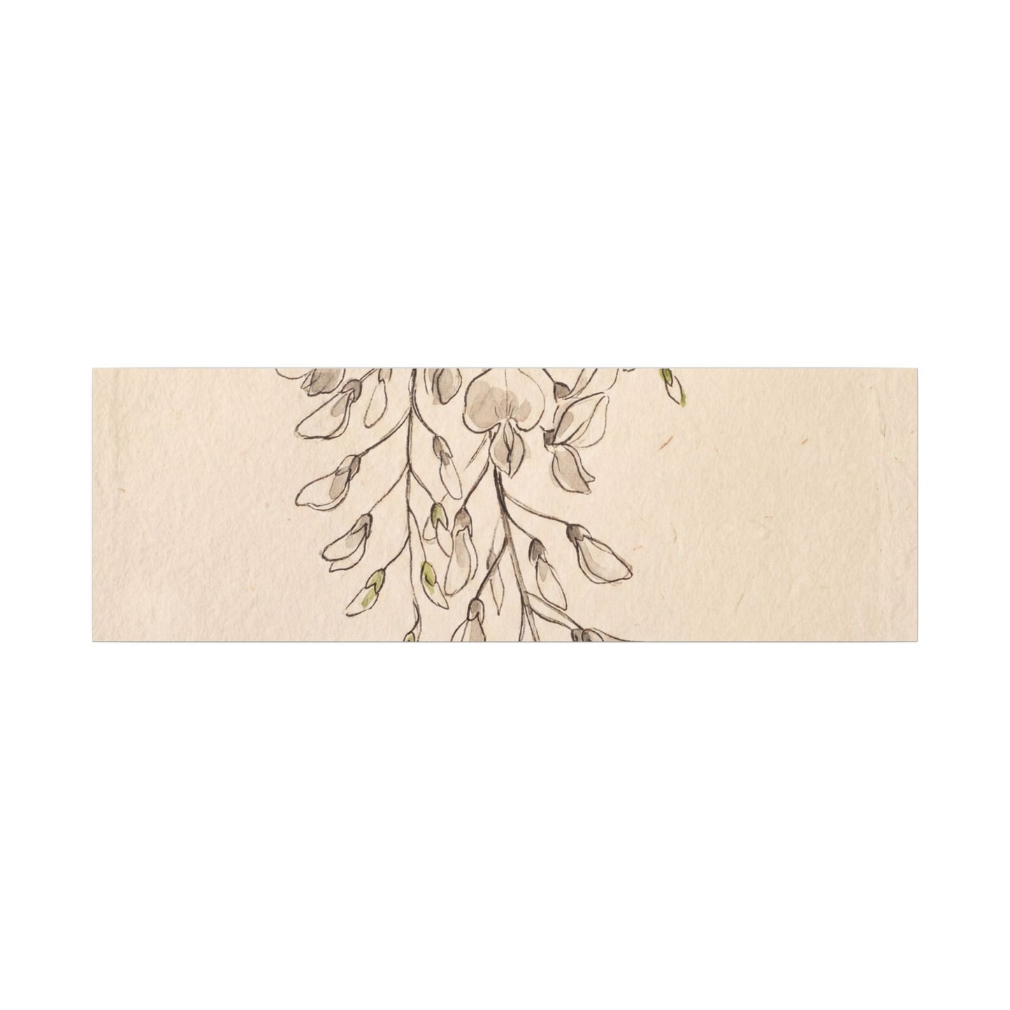 Japandi Wisteria in Golden Hour | Minimal Line Canvas Art