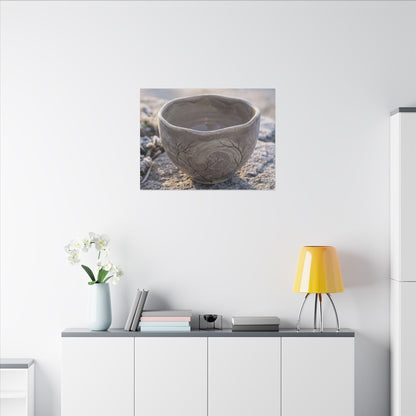 Seijaku Ceramic Bowl Canvas Art - Japandi Japanese Pattern