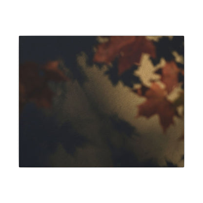 Shadow Play Canvas Art | Autumn Dark Japandi Moody Minimal Art