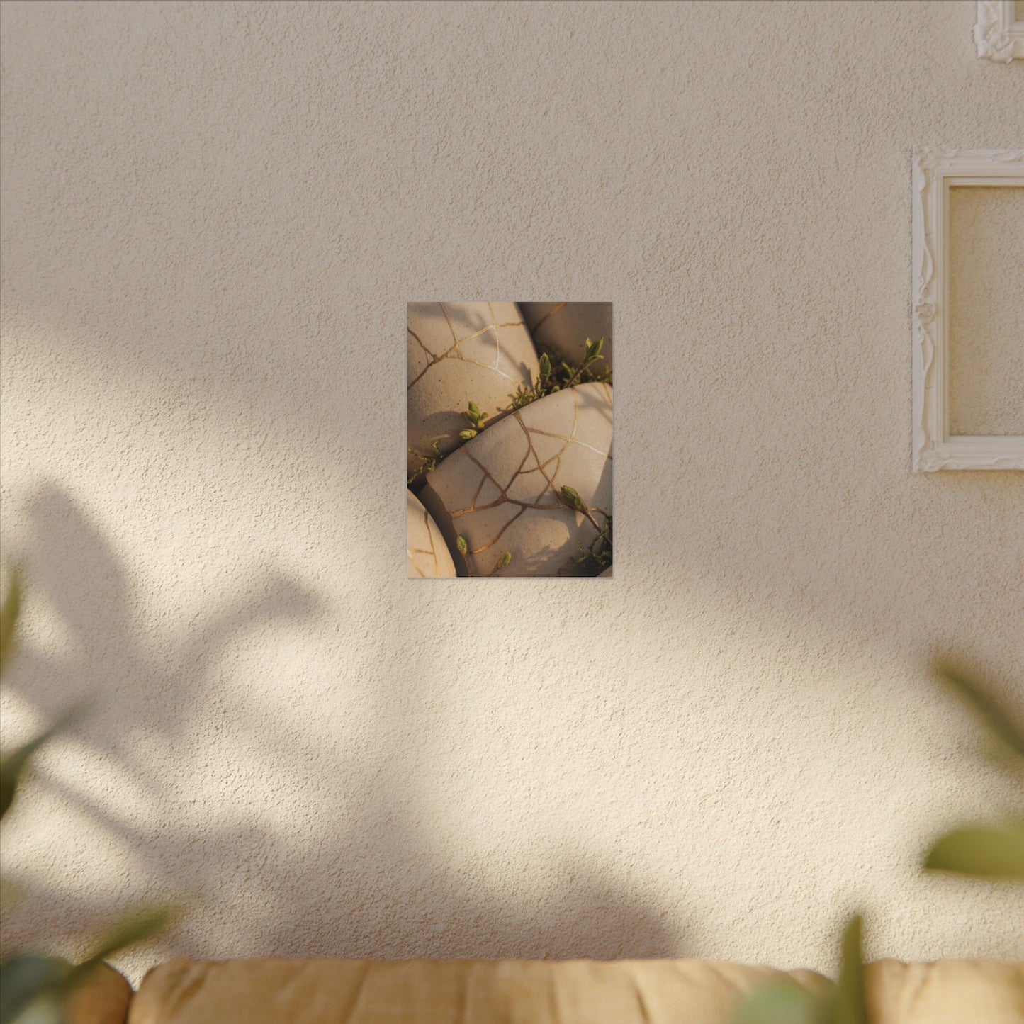 Spring Broken Pottery Gold Vein Canvas Art | Beautiful Decor