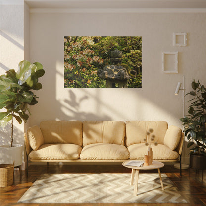 Spring Stone Lantern Gold Repair Canvas Art | Beautiful Decor