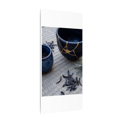 Kintsugi Tea Ceremony in Overcast | Gold Vein Canvas Art