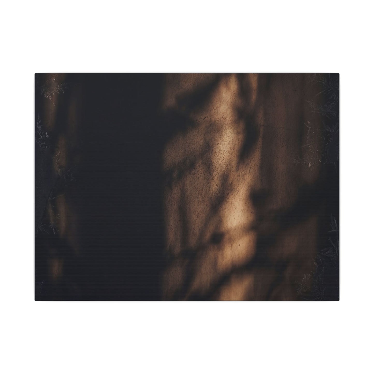 Winter Shadow Play Moody Minimal Canvas Art | Luxurious Decor Art Print