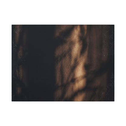 Winter Shadow Play Moody Minimal Canvas Art | Luxurious Decor Art Print