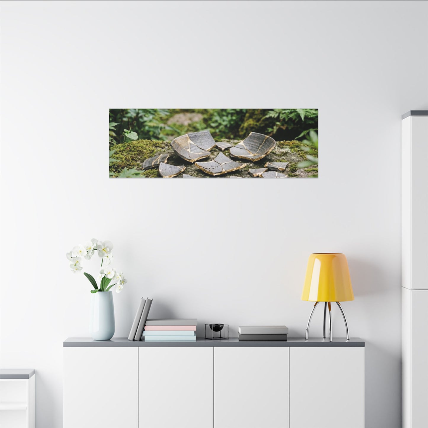 Summer Broken Pottery Gold Repair Canvas Art | Resilient Decor