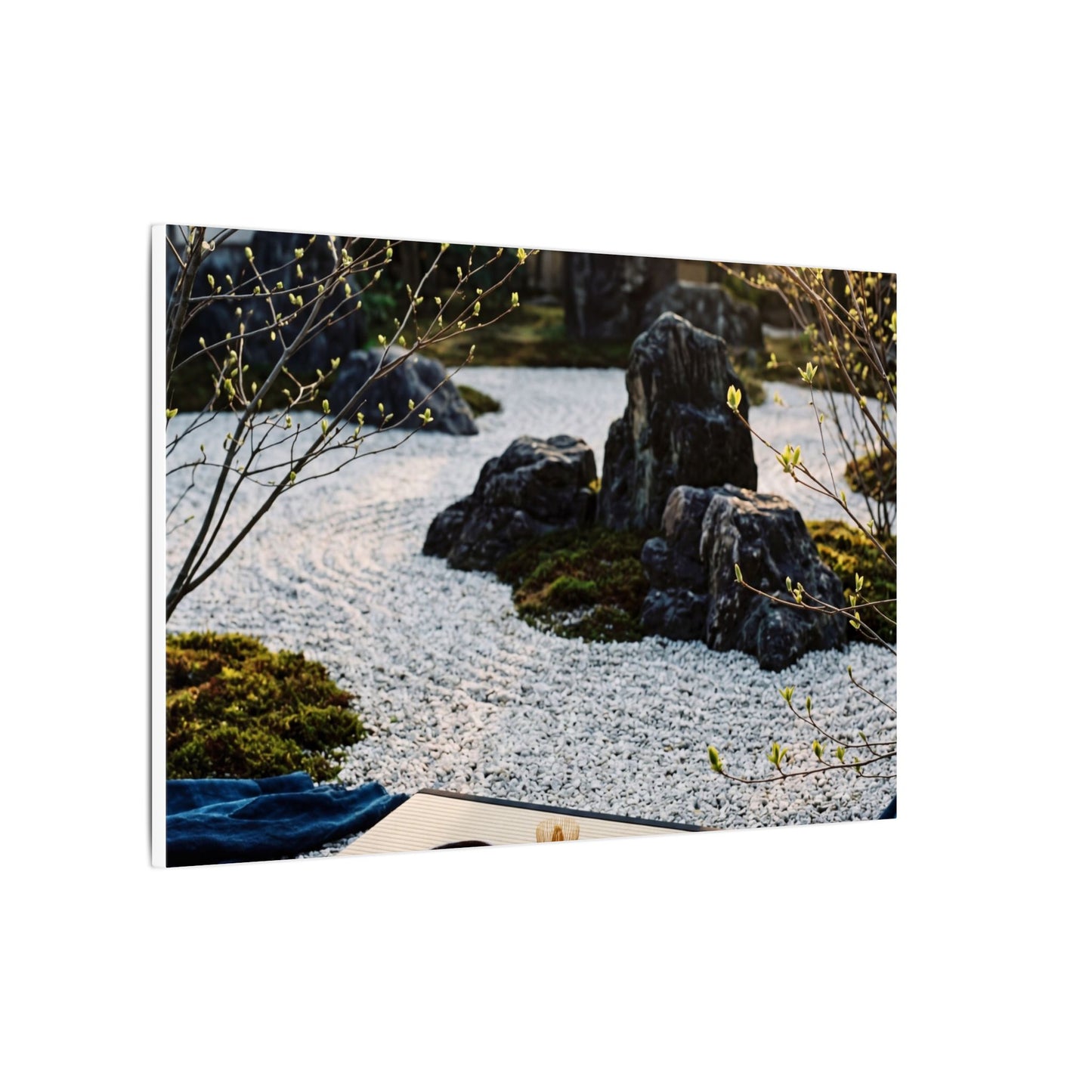 Zen Tea Ceremony in Golden Hour | Karesansui Canvas Art