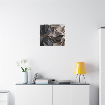 Neutral Paper Fold Canvas Art - Texture Japandi