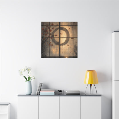 Shoji Screen Texture Canvas Art | Earthy Japandi Art