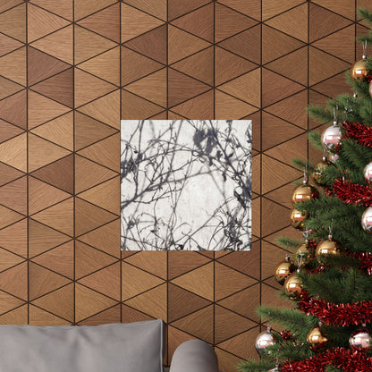 Shadow Play Wall Art Print | Winter Japandi Japanese Pattern Art