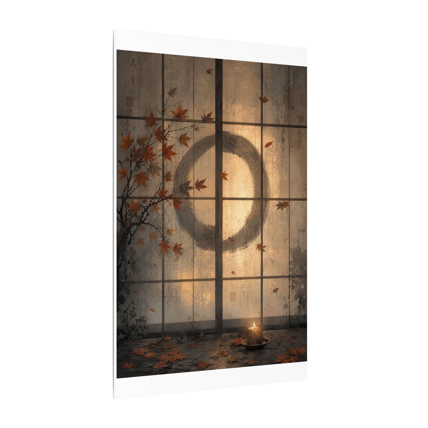 Shoji Screen Texture Canvas Art | Earthy Japandi Art