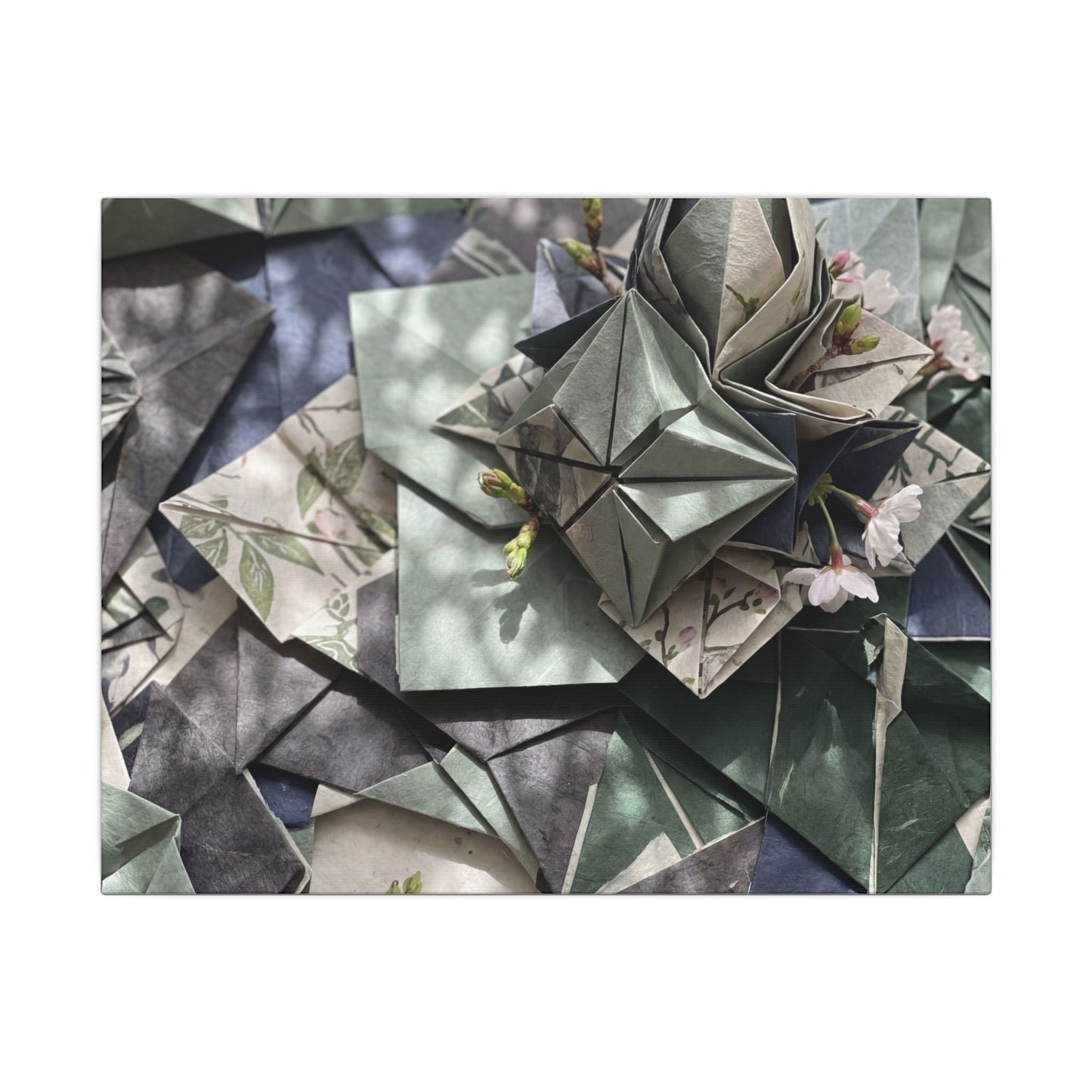 Shibui Paper Fold Canvas Art - Japandi Japanese Pattern Art Print