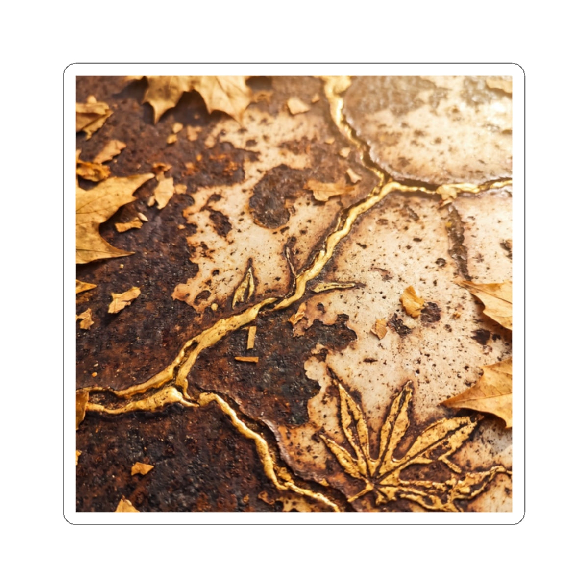 Seijaku Rust Patina Sticker - Kintsugi Gold Vein