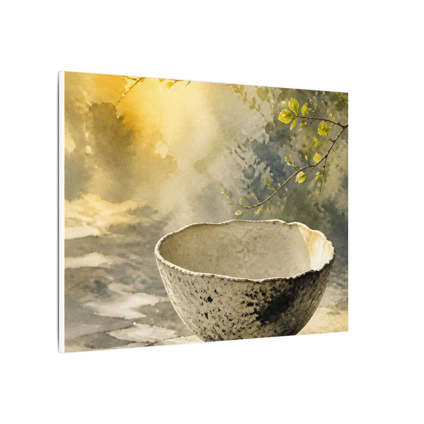 Cozy Ceramic Bowl Canvas Art - Watercolor Japandi