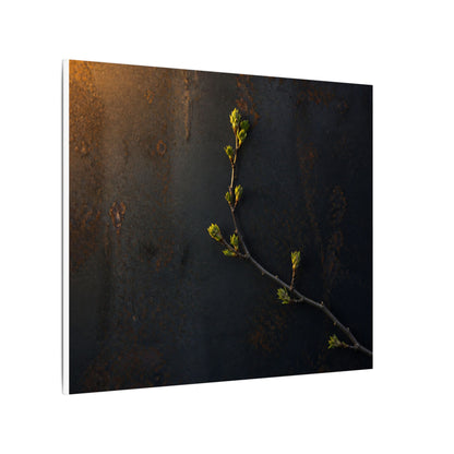 Dark Japandi Rust Patina in Golden Hour | Moody Minimal Canvas Art