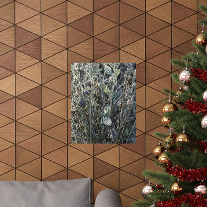 Dried Flowers Winter Wall Art Print | Japandi Neutral Design