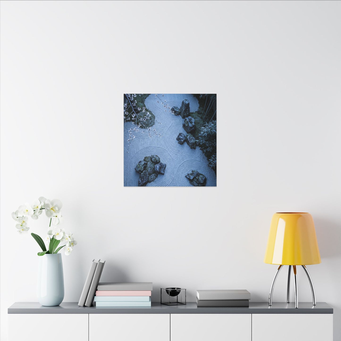 Earthy Silk Drape Canvas Art - Minimal Line Japandi