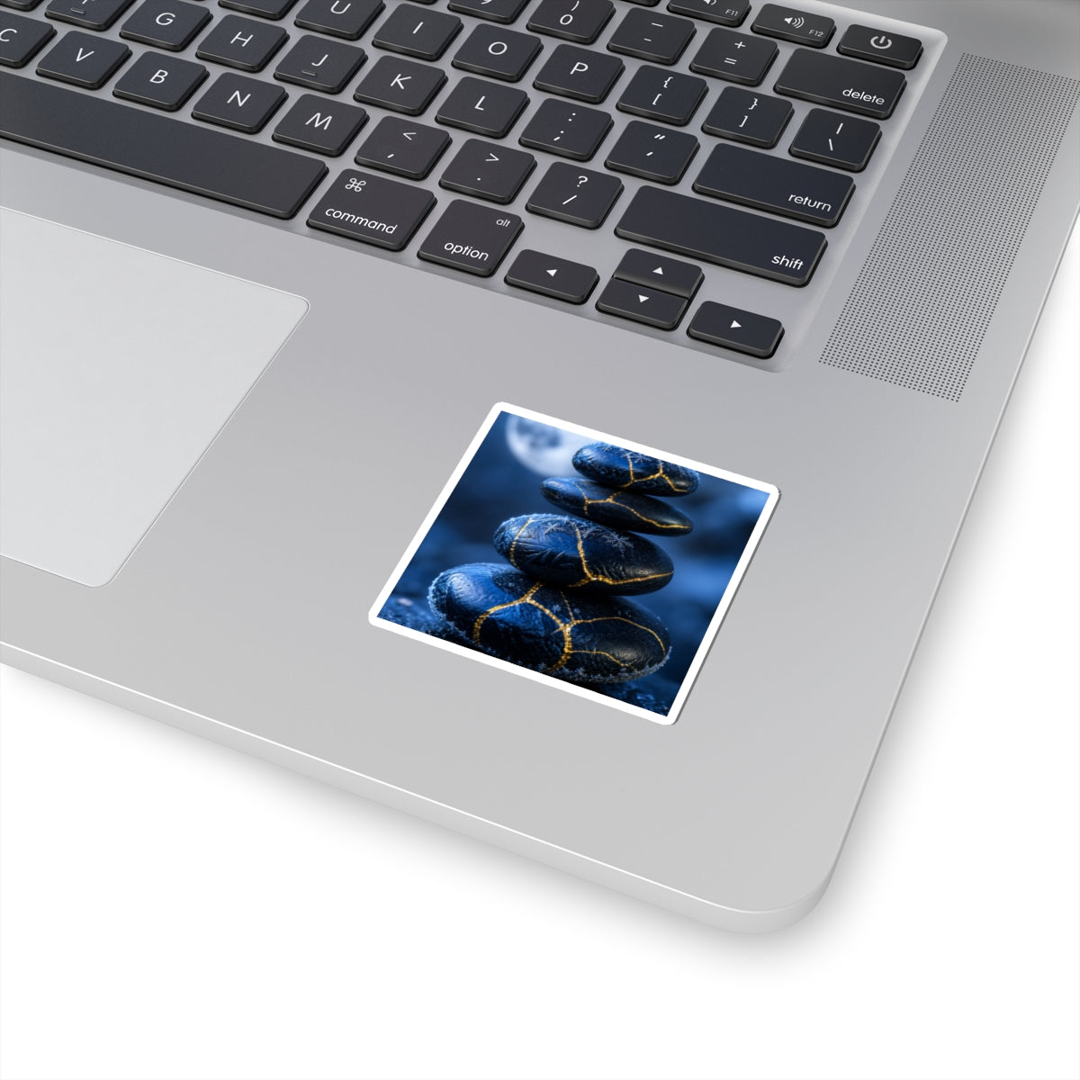 River Stones Sticker | Winter Kintsugi Gold Repair Art