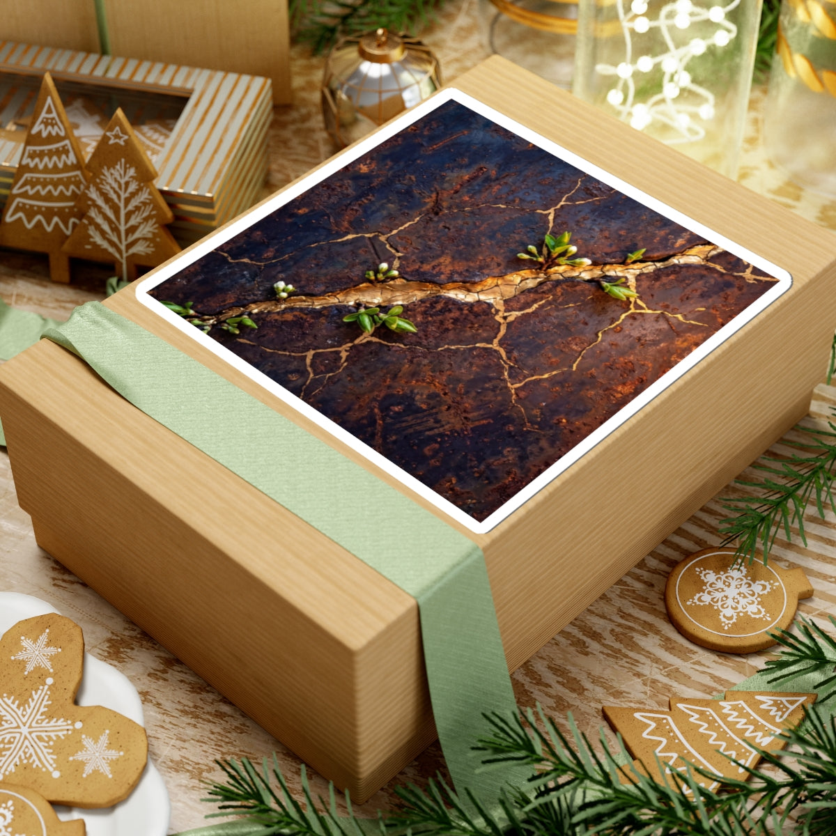 Candlelight Rust Patina Sticker - Kintsugi Shibui