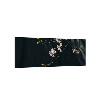 Cherry Blossom Spring Canvas Art | Dark Japandi Sophisticated Design