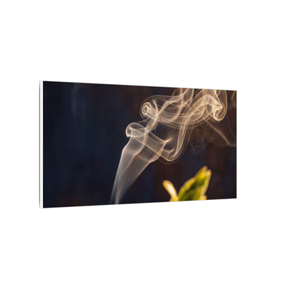 Golden Hour Incense Smoke Canvas Art - Dark Japandi Kanso