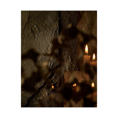 Shadow Play Winter Wall Art Print | Dark Japandi Moody Design