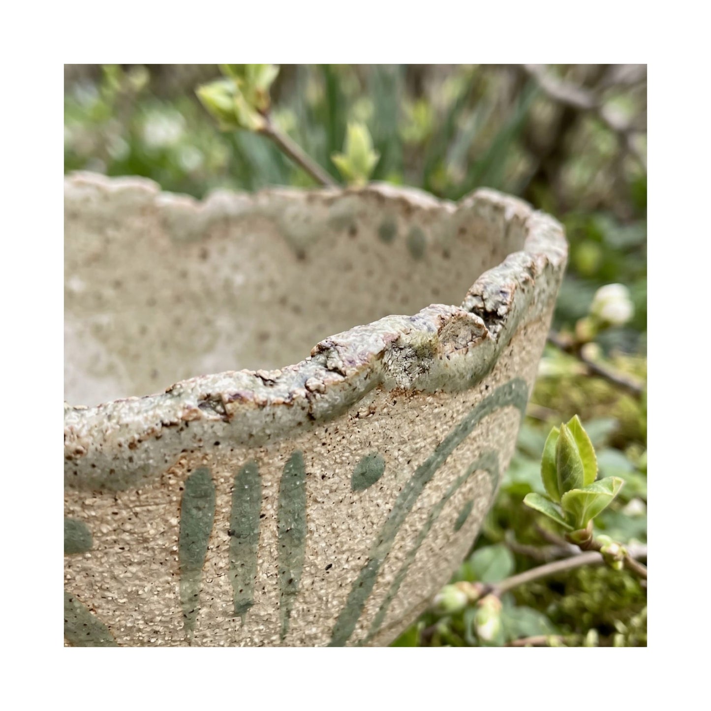 Ceramic Bowl Japanese Pattern Wall Art Print | Earthy Japandi Art