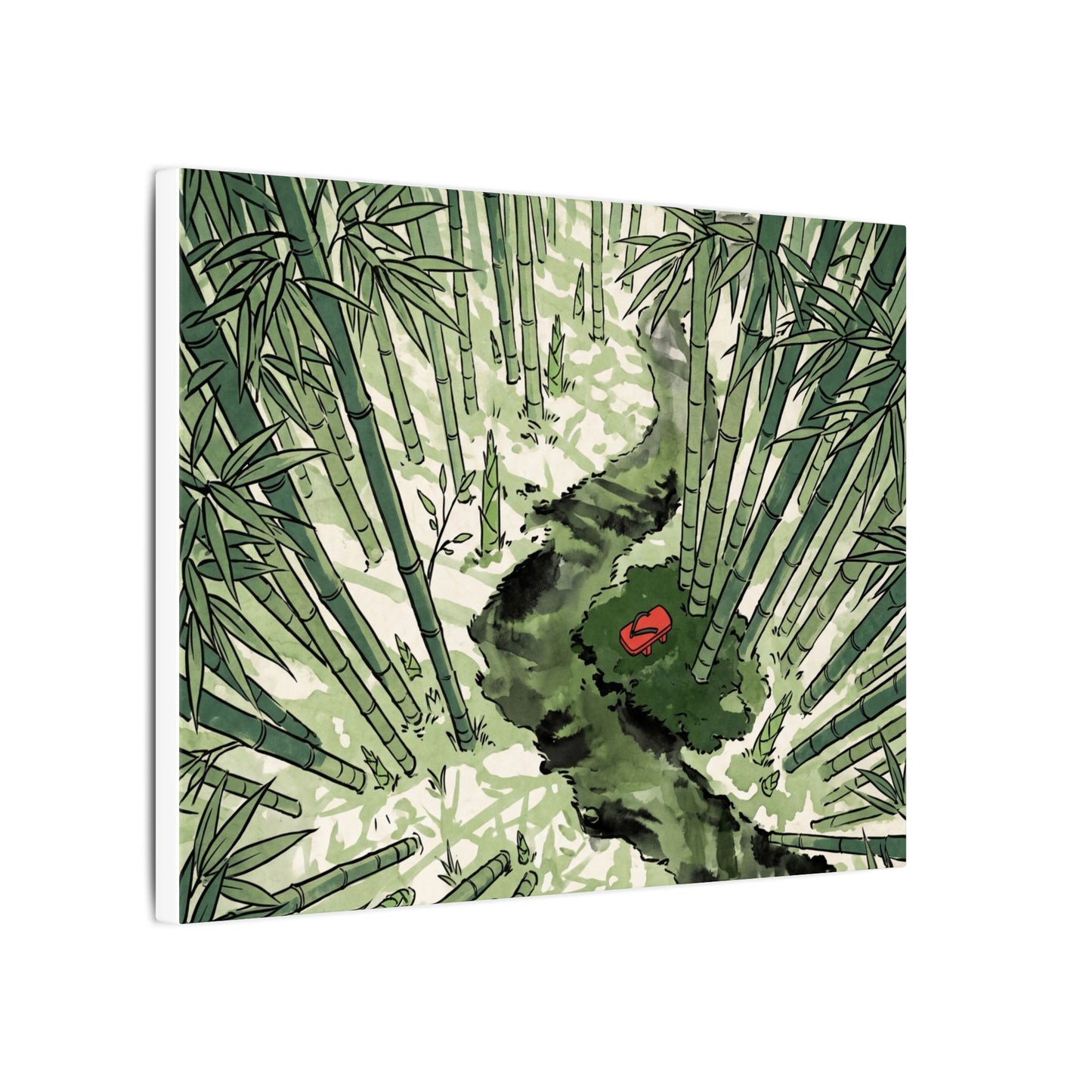 Peaceful Bamboo Grove Canvas Art - Ukiyo E Inspired Zen