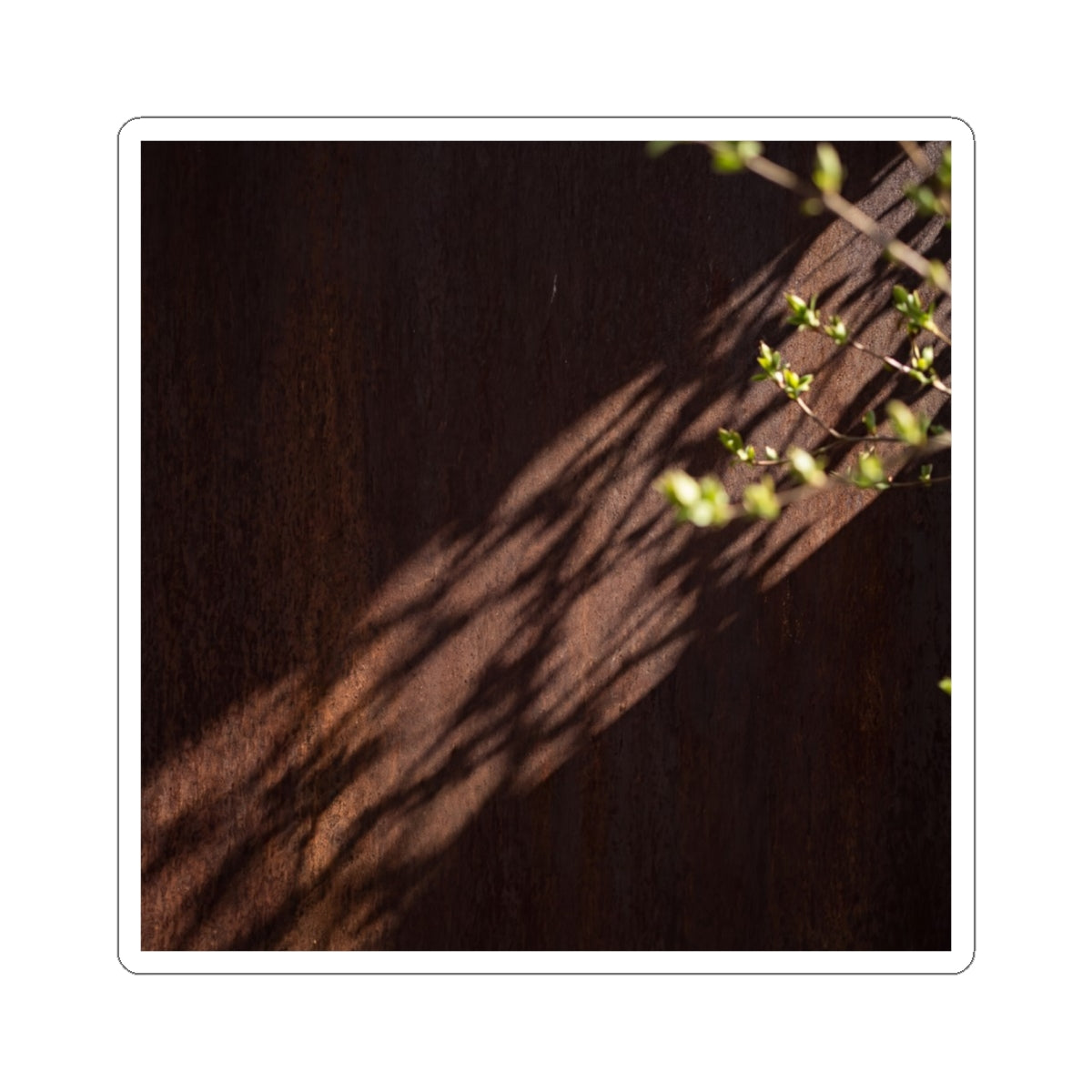 Dark Japandi Rust Patina in Dappled | Moody Minimal Sticker