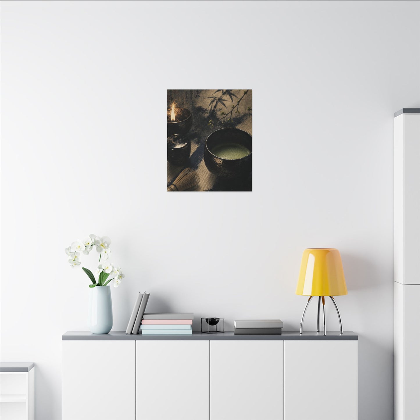 Ma Tea Ceremony Canvas Art - Zen Sumi E